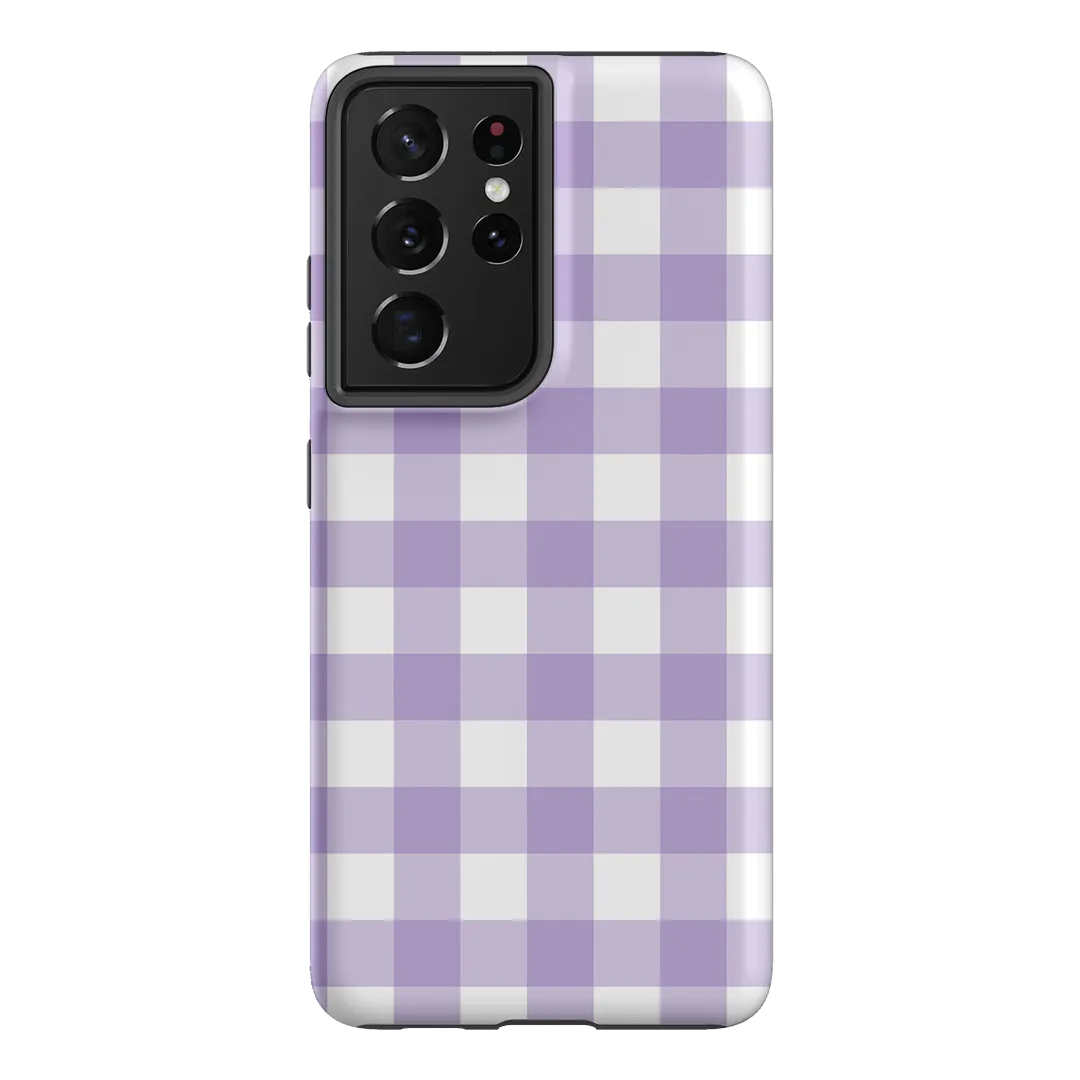 Gingham in Lilac Matte Case