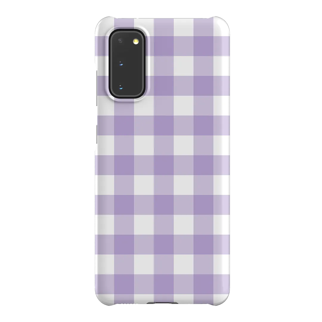 Gingham in Lilac Matte Case