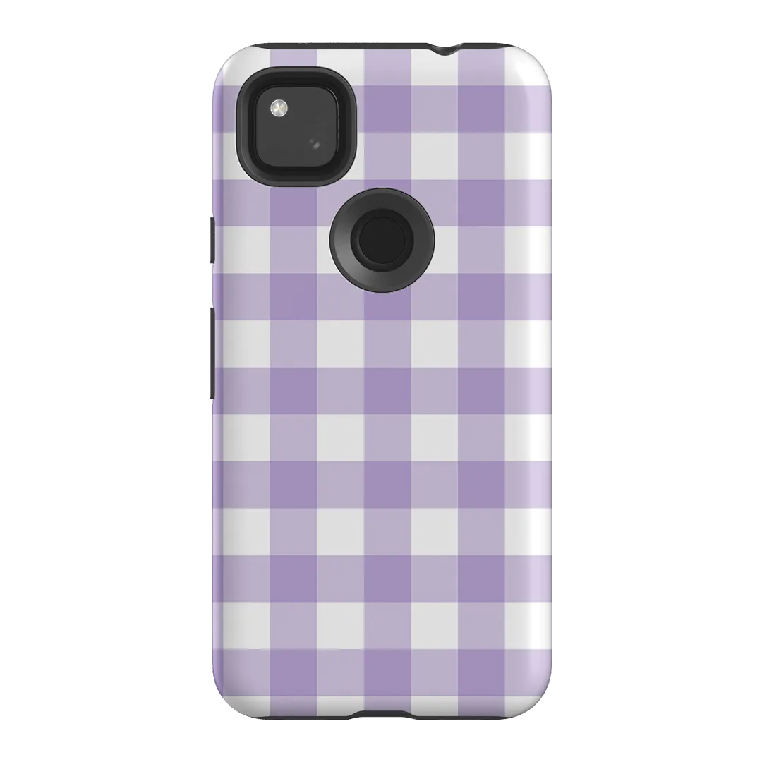 Gingham in Lilac Matte Case