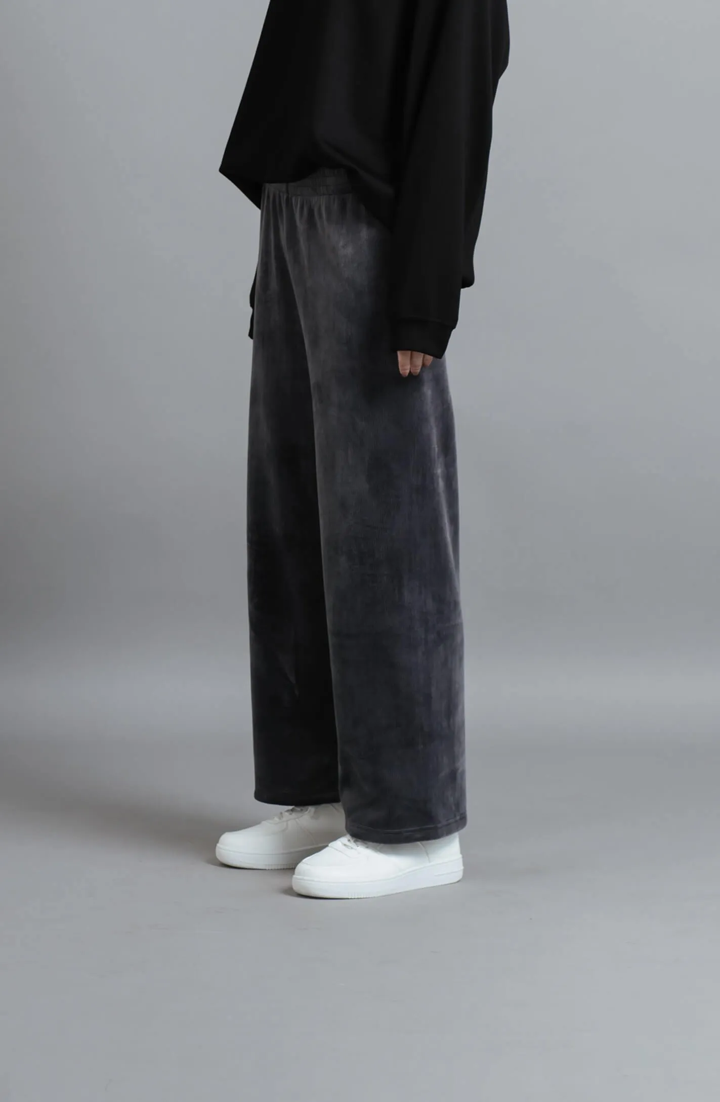 Grey Winter Loose Pants