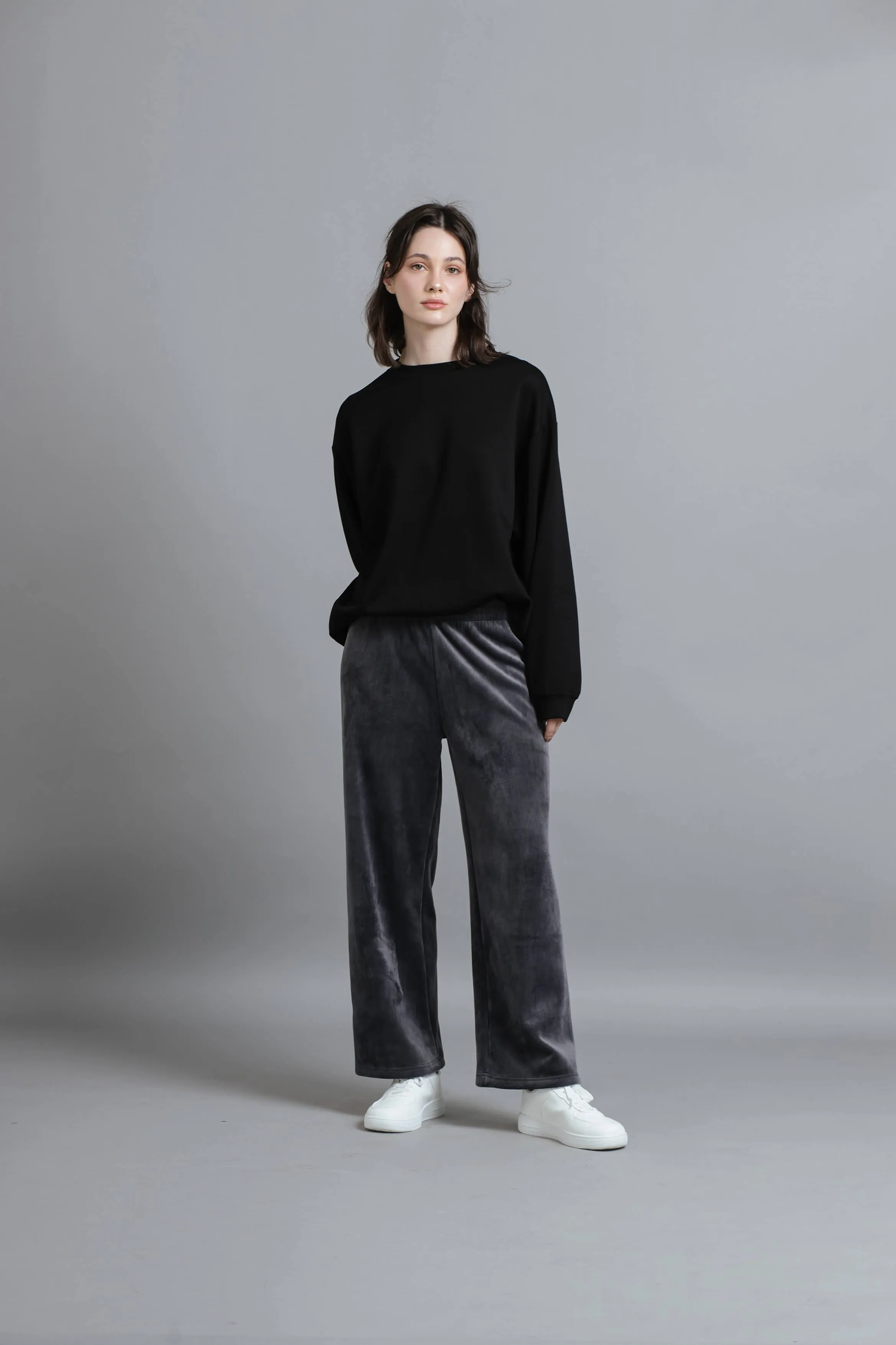 Grey Winter Loose Pants