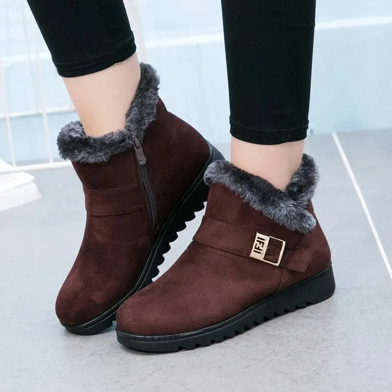 GRW Orthopedic Women Boots Super Warm Fur Lined Comfortable Winter Boots