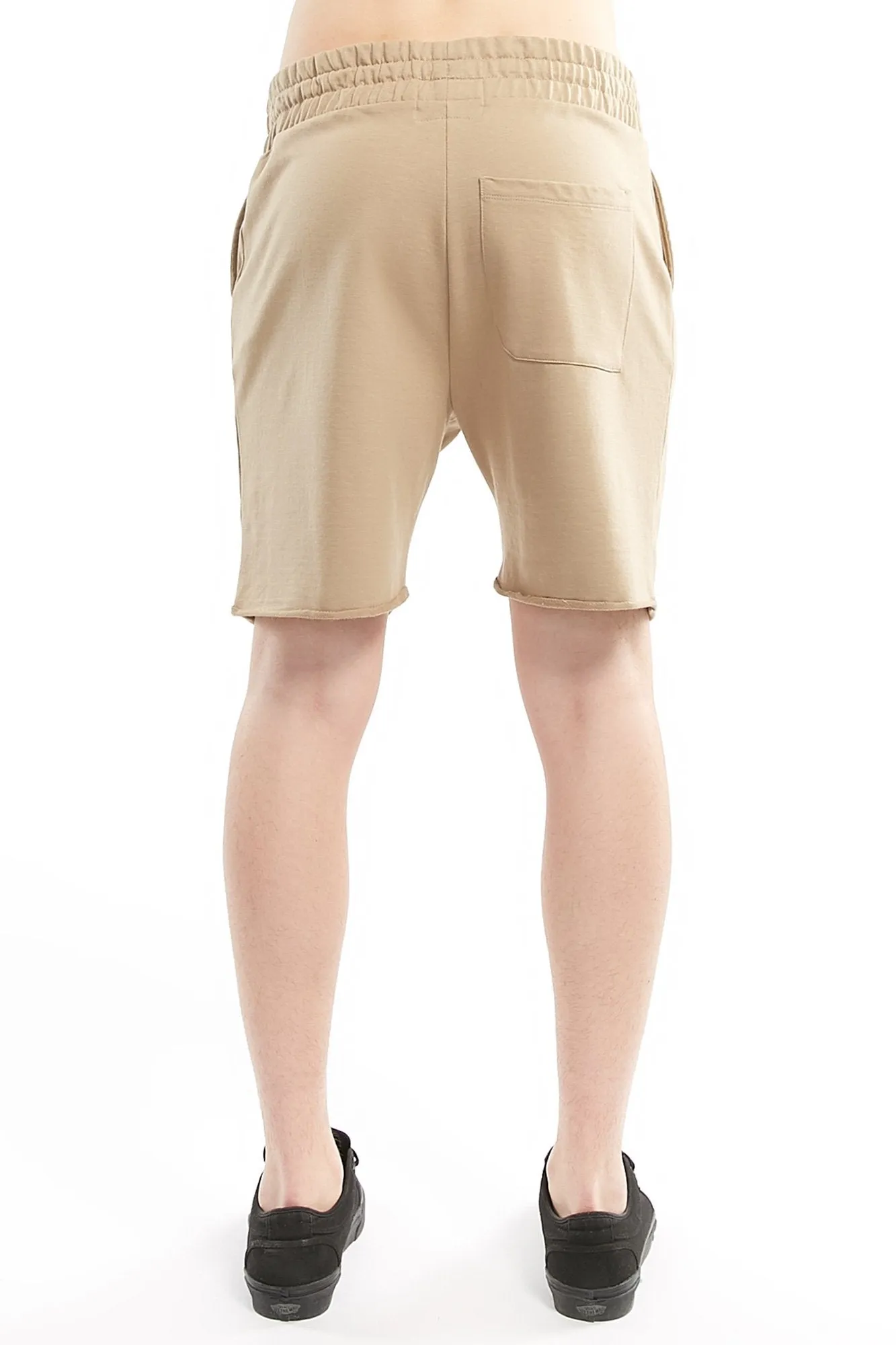 Guys Frayed Hem Athletic Drawstring Short