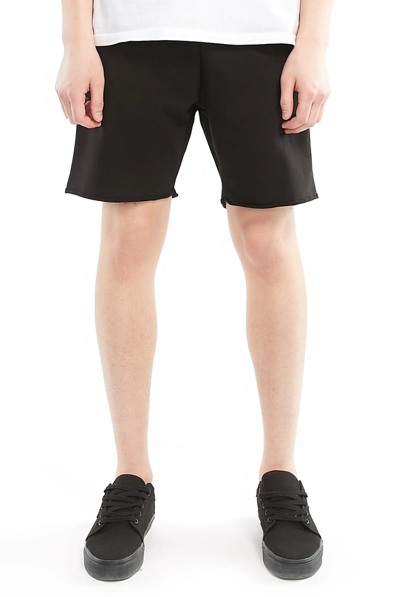 Guys Frayed Hem Athletic Drawstring Short