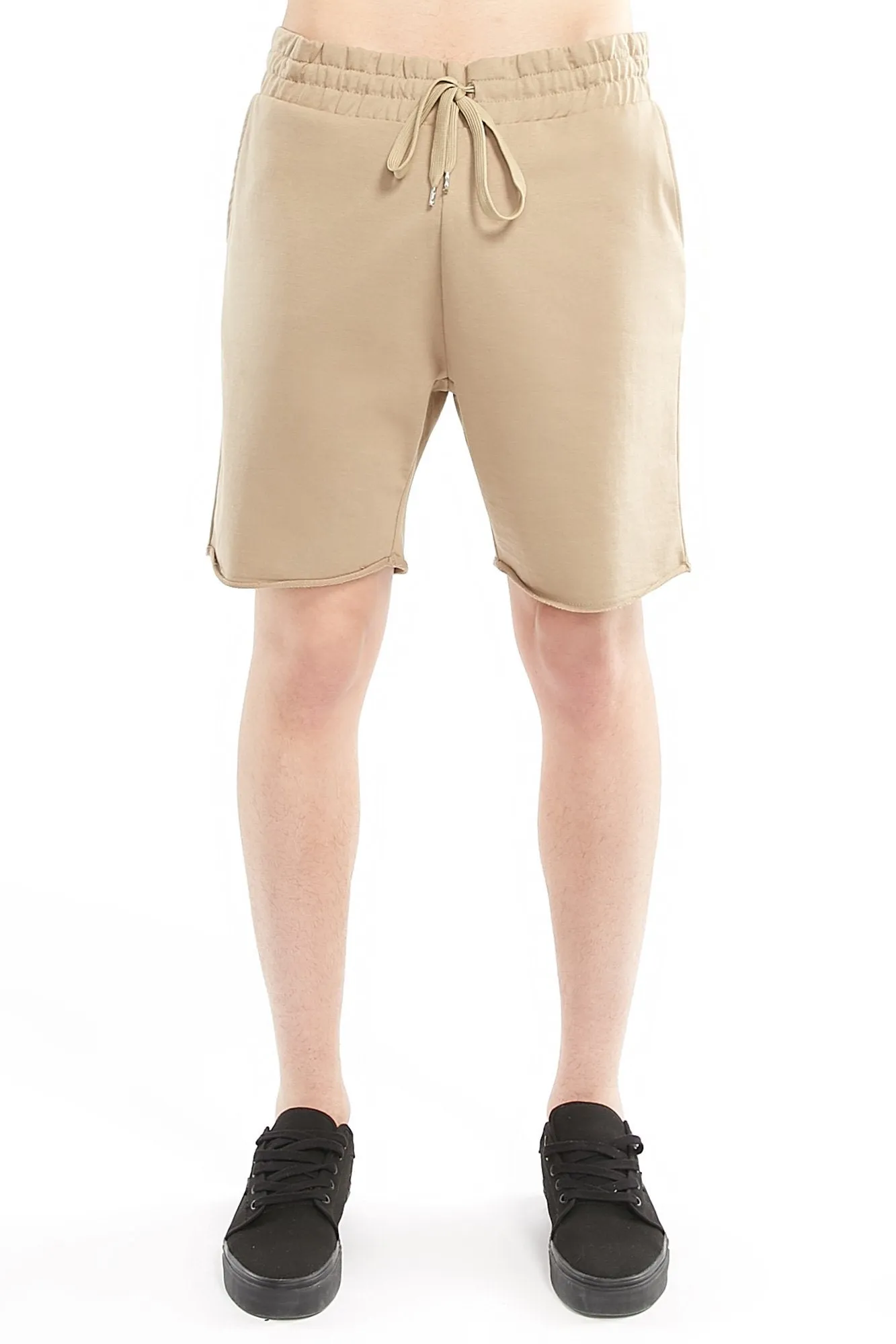 Guys Frayed Hem Athletic Drawstring Short