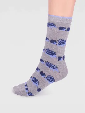 Hadley Bamboo Hedgehog Socks  - Grey Marle