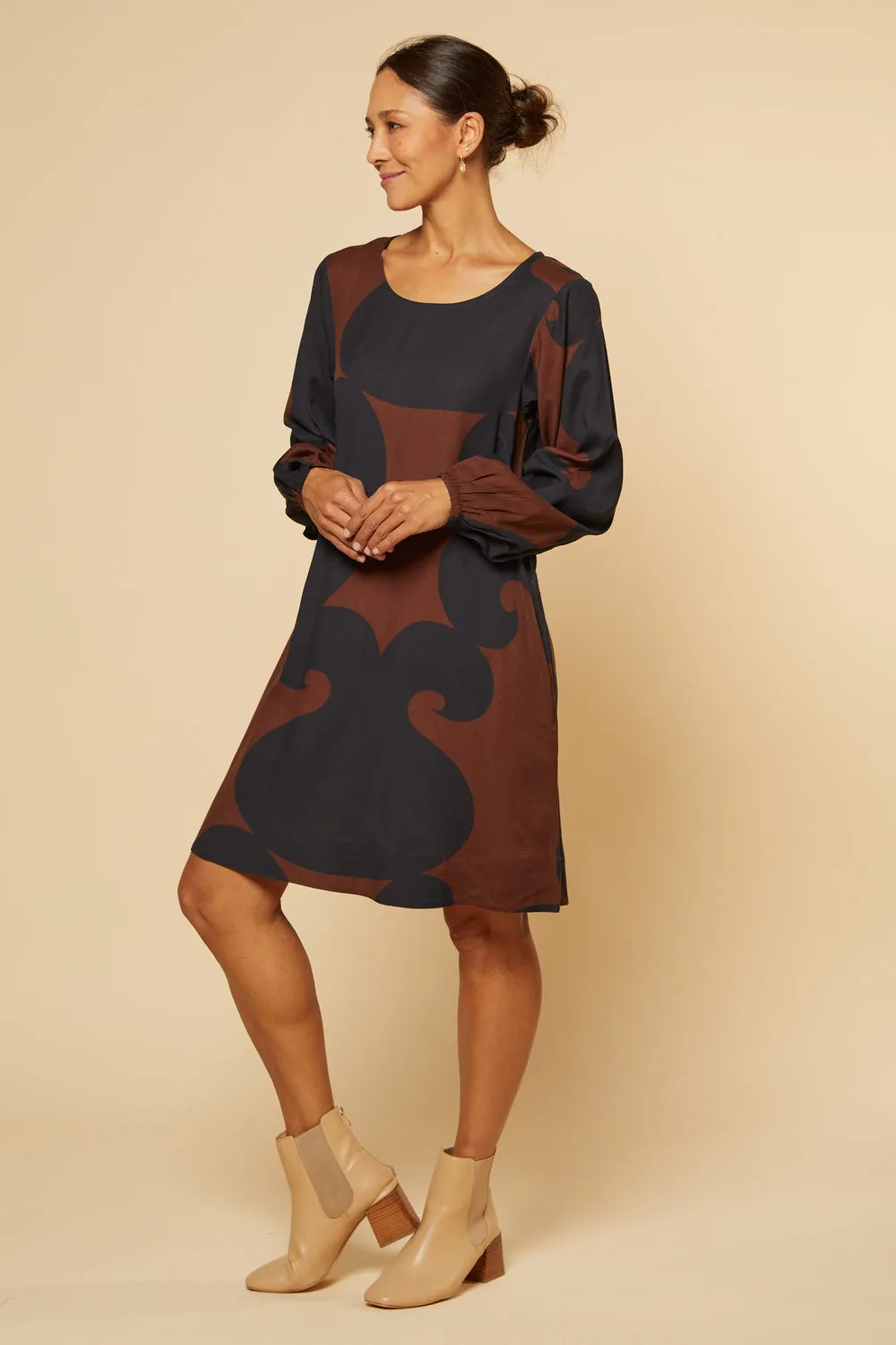 Hazel Short A-Line Tunic Dress in Soho