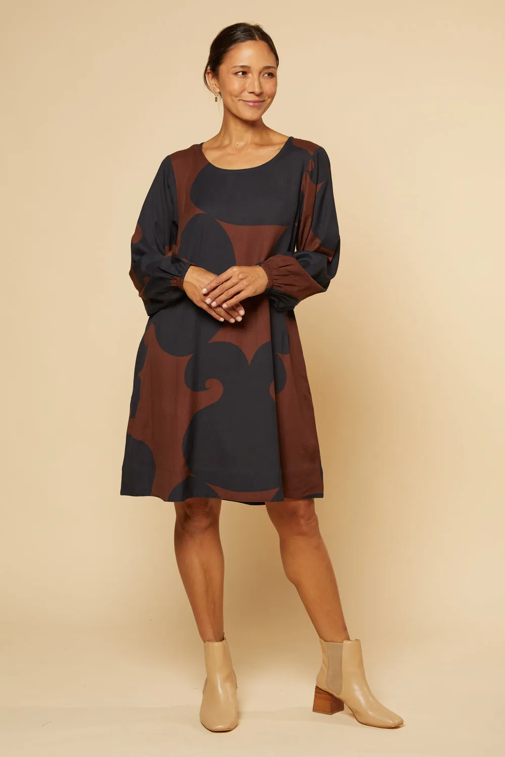 Hazel Short A-Line Tunic Dress in Soho