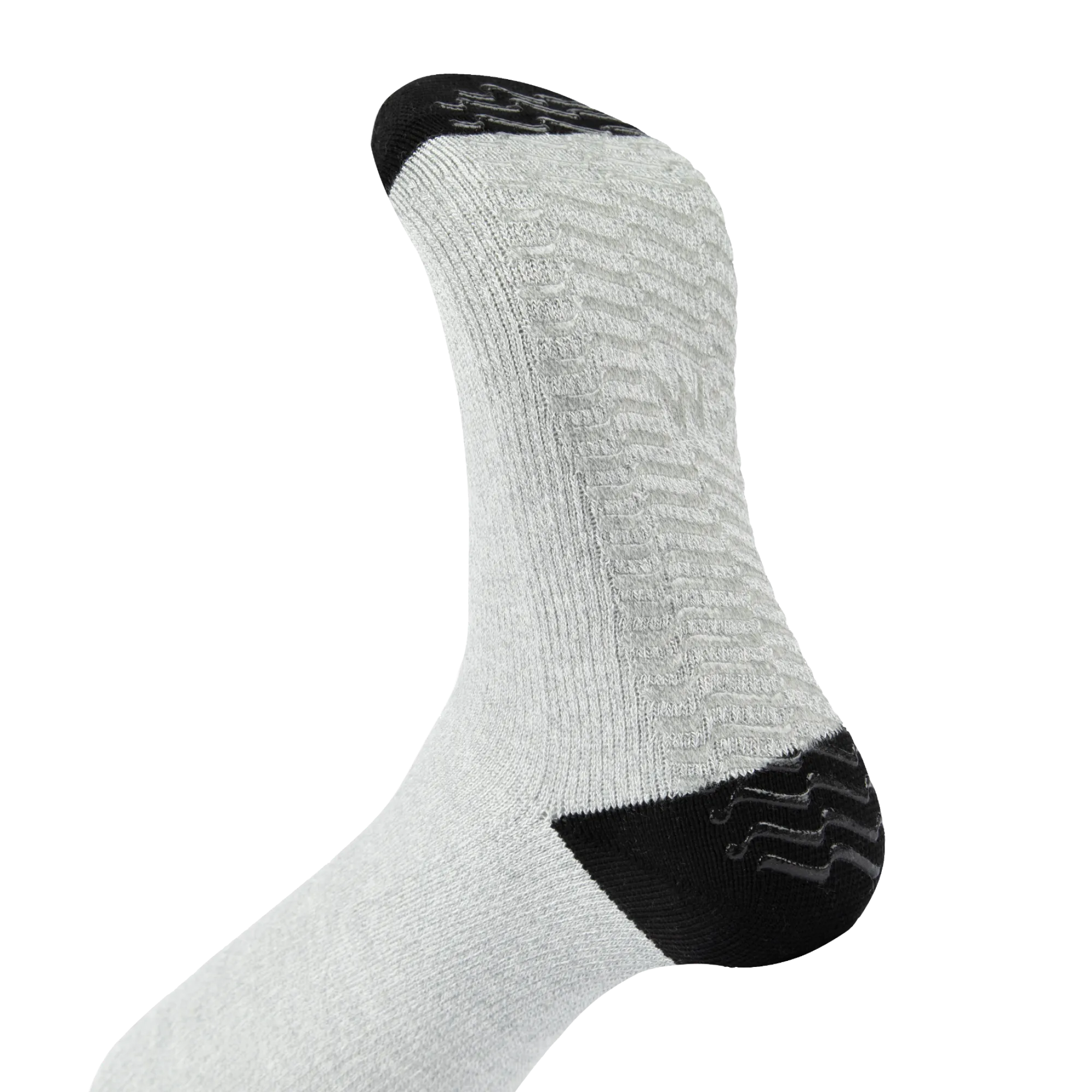 Heather Black - Grip Socks - Wide Calf - 3 Pack