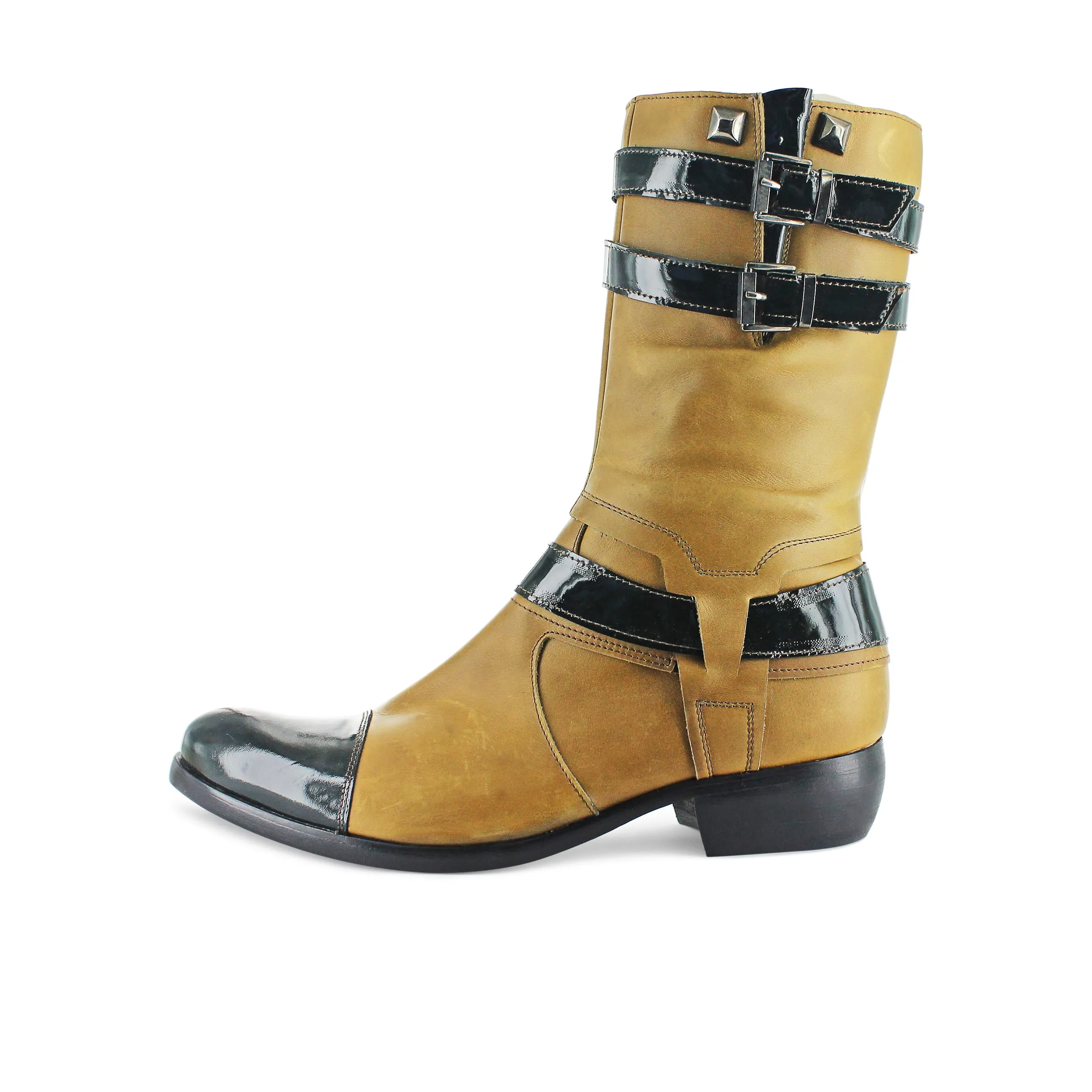 J3100 -Khaki High Strapped Boot