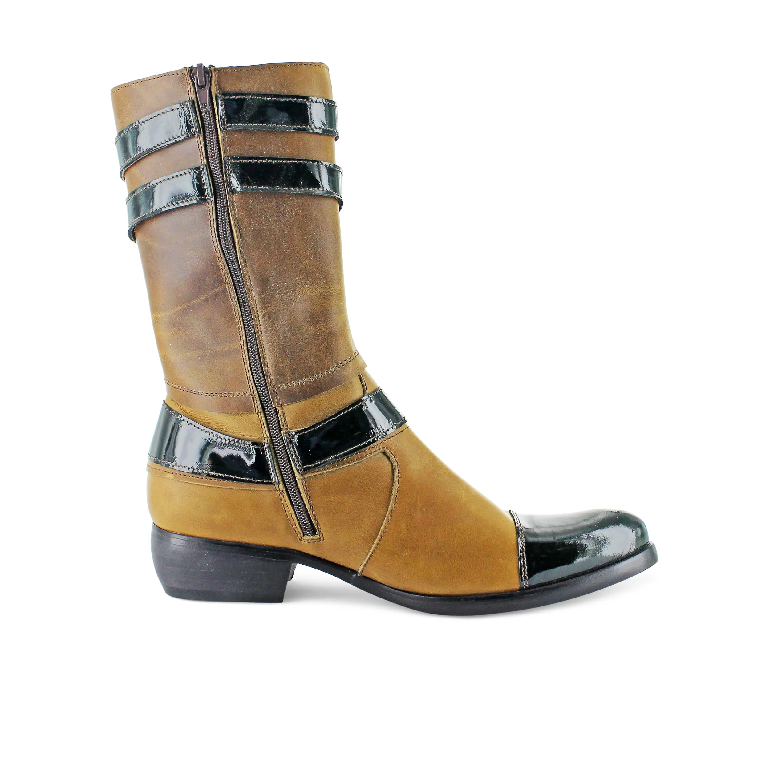 J3100 -Khaki High Strapped Boot