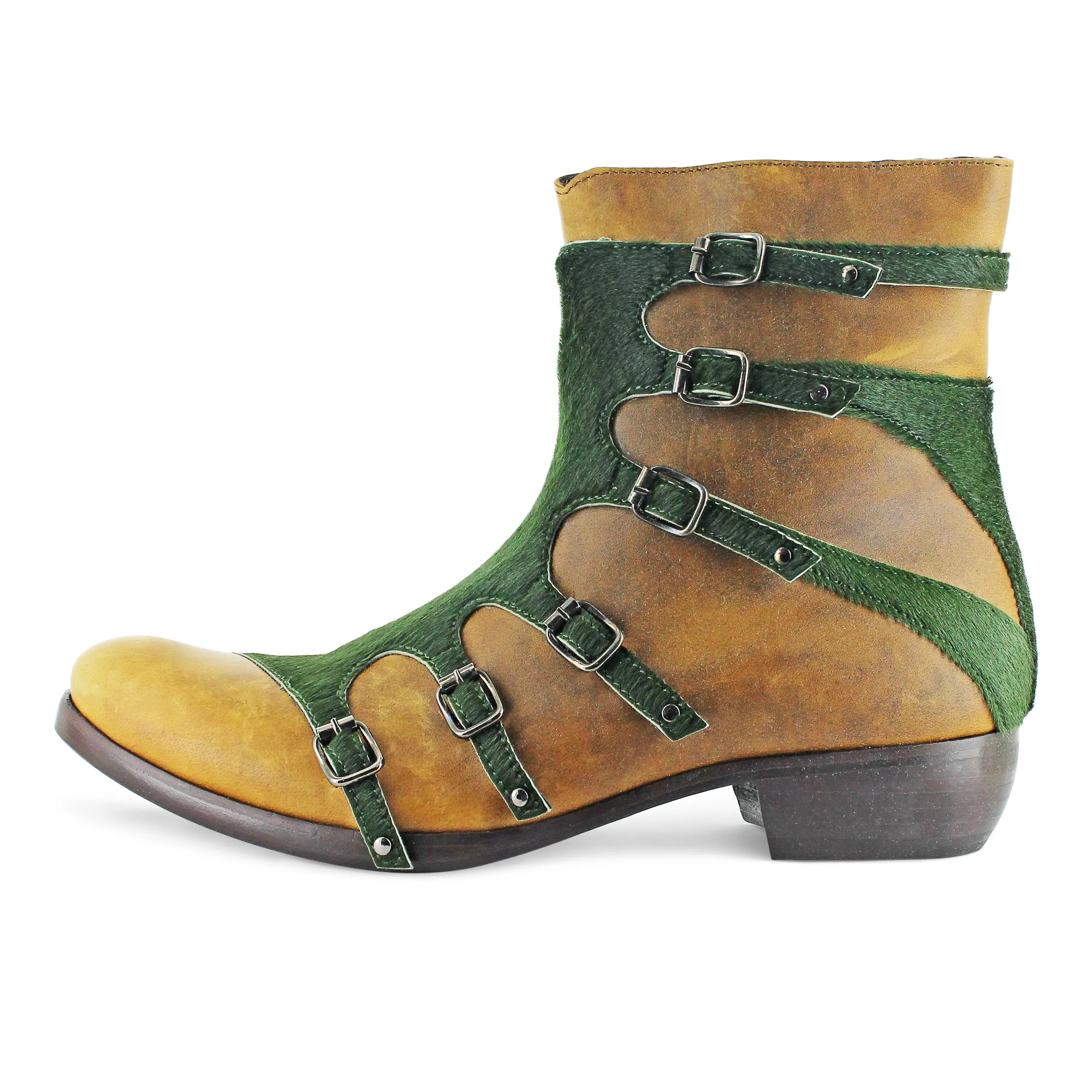 J3106 - Khaki Strapped Boot