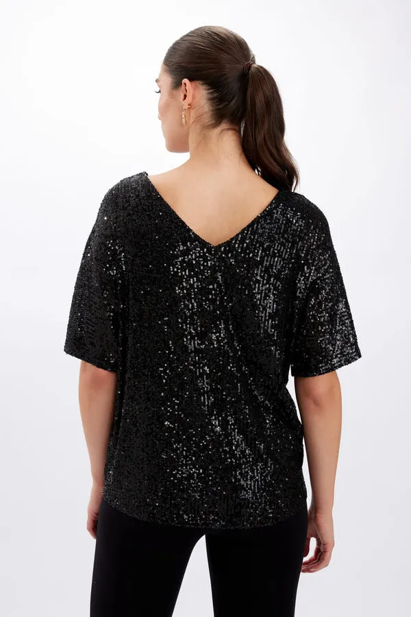 Joseph Ribkoff, 234216 Sequin Style Top