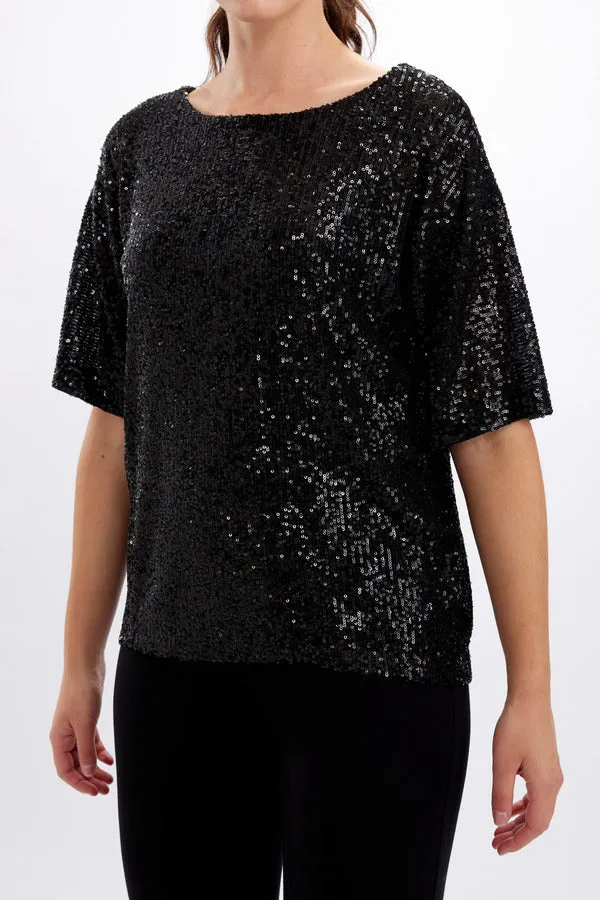 Joseph Ribkoff, 234216 Sequin Style Top