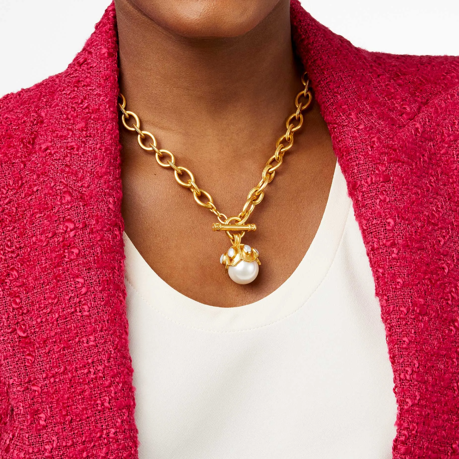 Julie Vos Delphine Pearl Statement Necklace