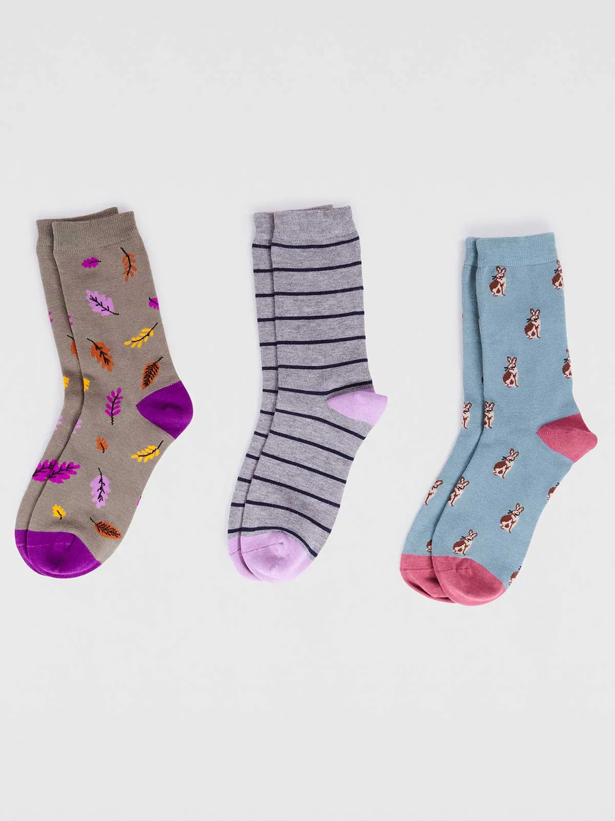 Kiara Bamboo Bunny Pack Of Socks - Multi