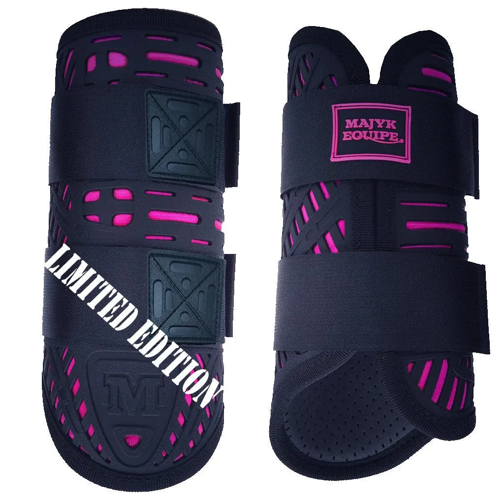 Limited Edition Hot Pink Special  XC Elite Boot Set (Fronts and Hinds) with FREE MATCHING BELL BOOTS