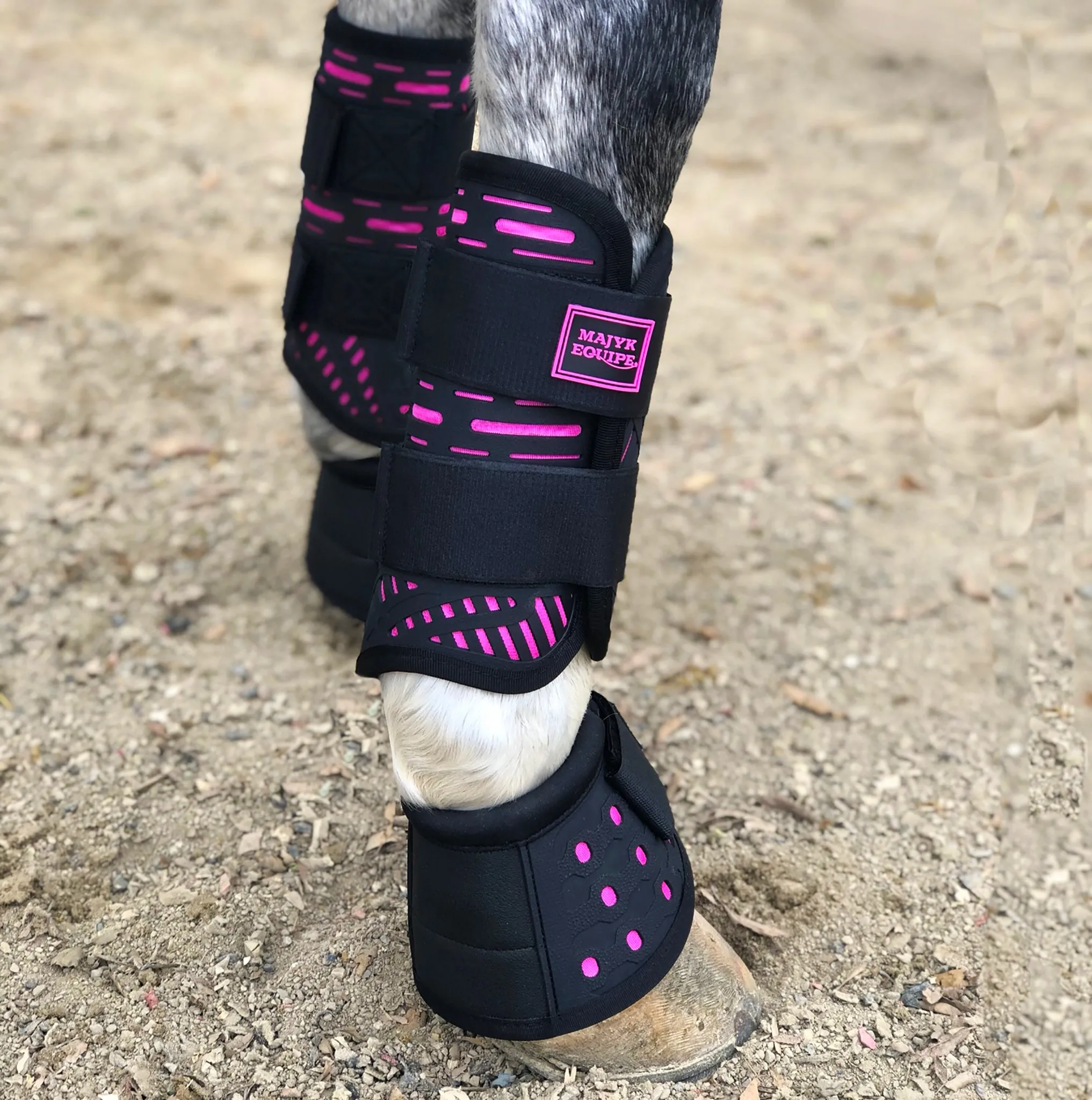 Limited Edition Hot Pink Special  XC Elite Boot Set (Fronts and Hinds) with FREE MATCHING BELL BOOTS