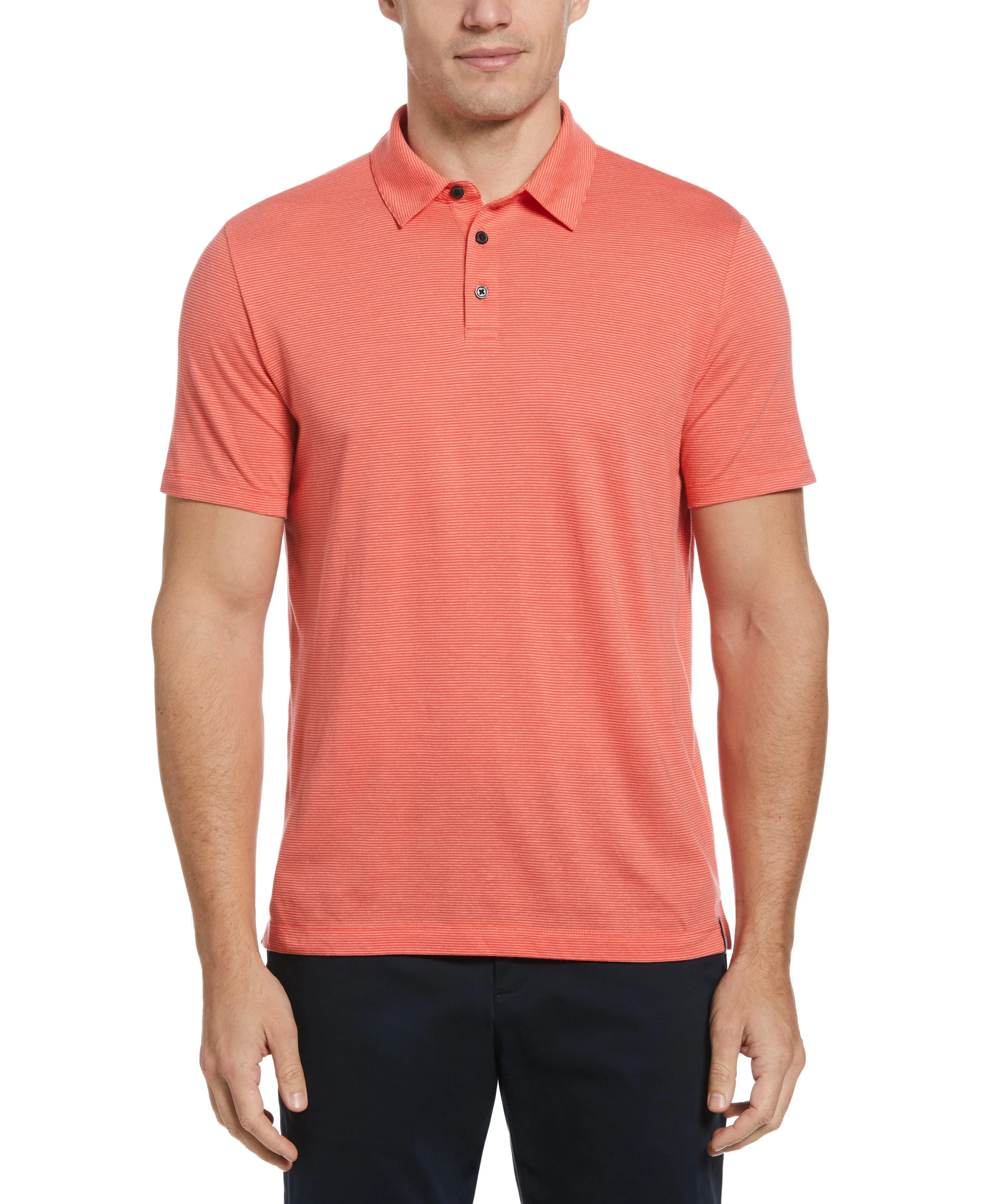 Linen Blend Stripe Polo