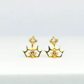 #LVNA2024 | Golden Crown Stud Deco Diamond Earrings 18kt