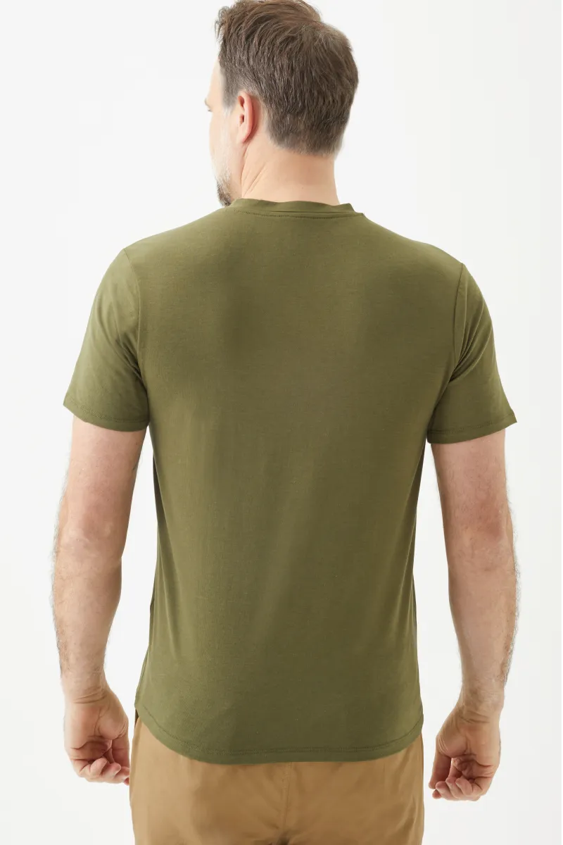 Men's Bamboo Cotton Short-Sleeve Vneck Tee-All Sales Final