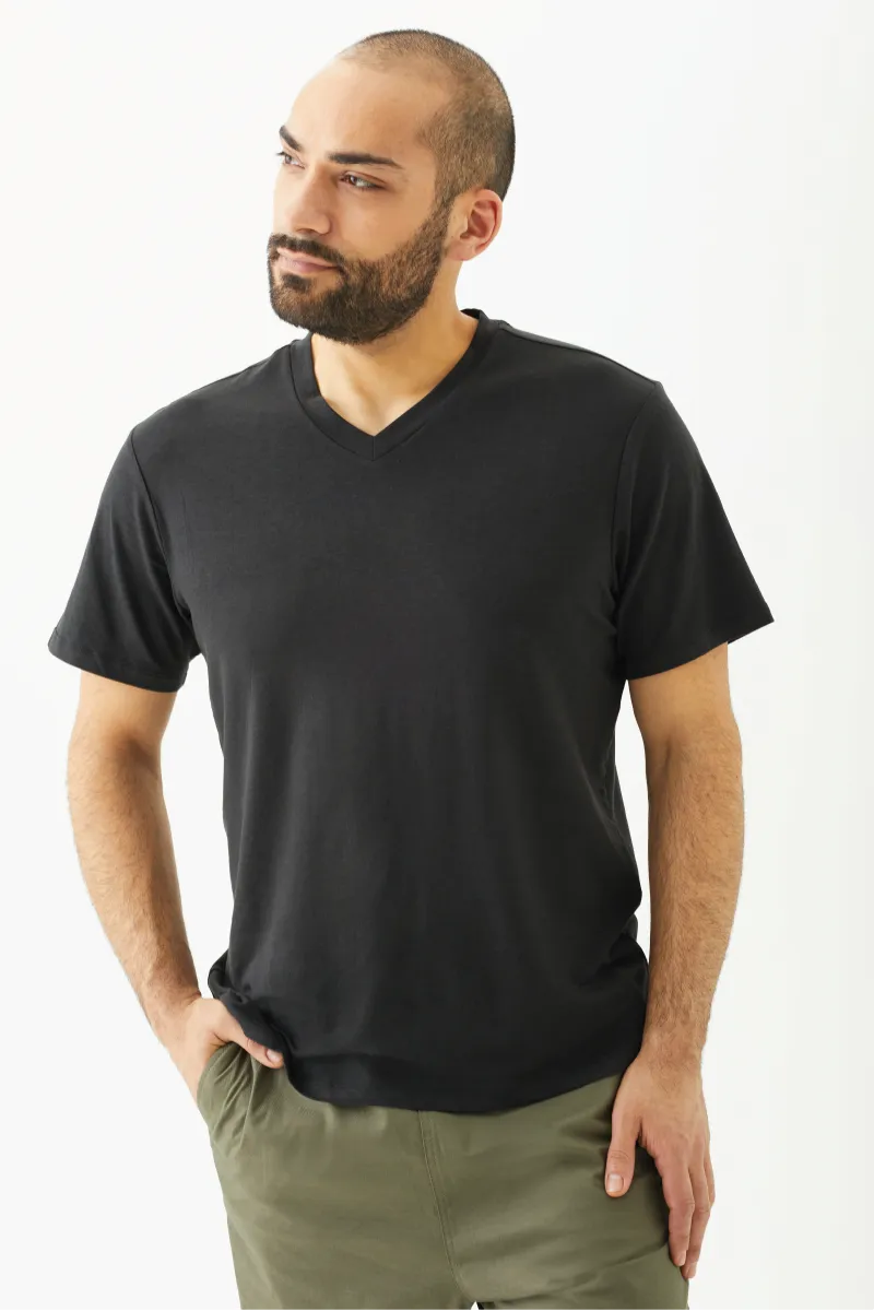 Men's Bamboo Cotton Short-Sleeve Vneck Tee-All Sales Final