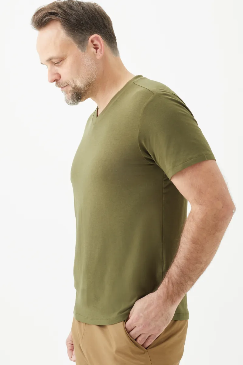 Men's Bamboo Cotton Short-Sleeve Vneck Tee-All Sales Final