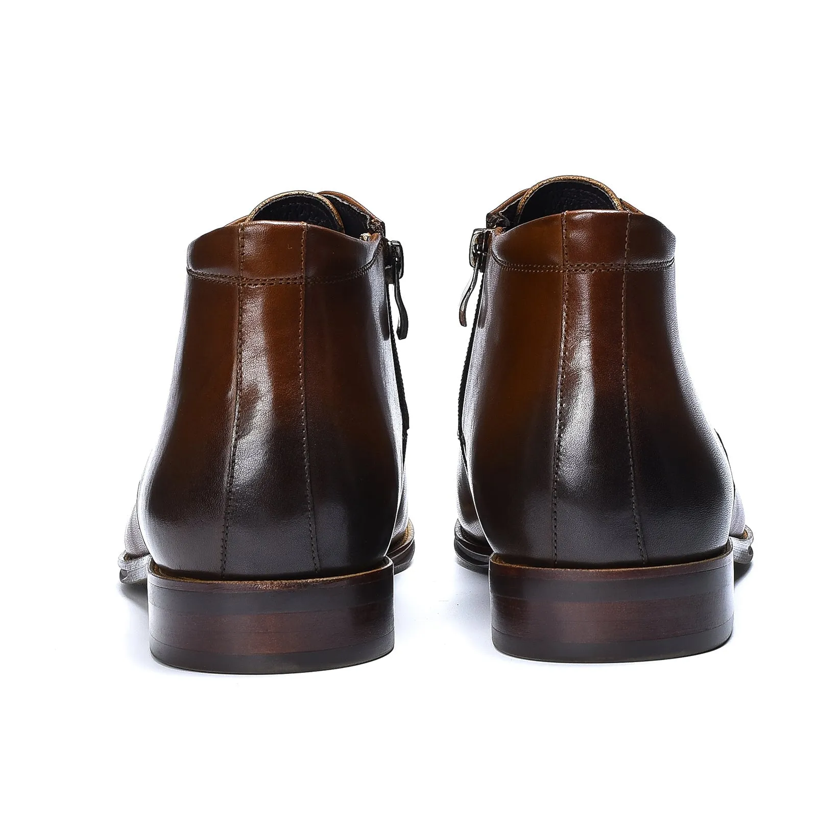 Men's Brown leather ankle boots