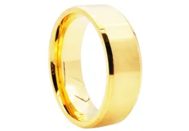 Mens Gold Stainless Steel Band