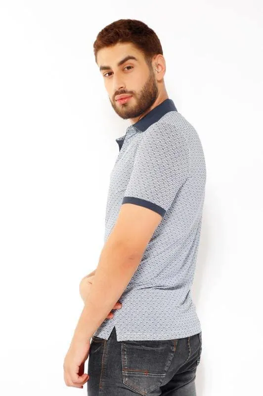 MEN'S NAVY LINING POLO TSHIRT