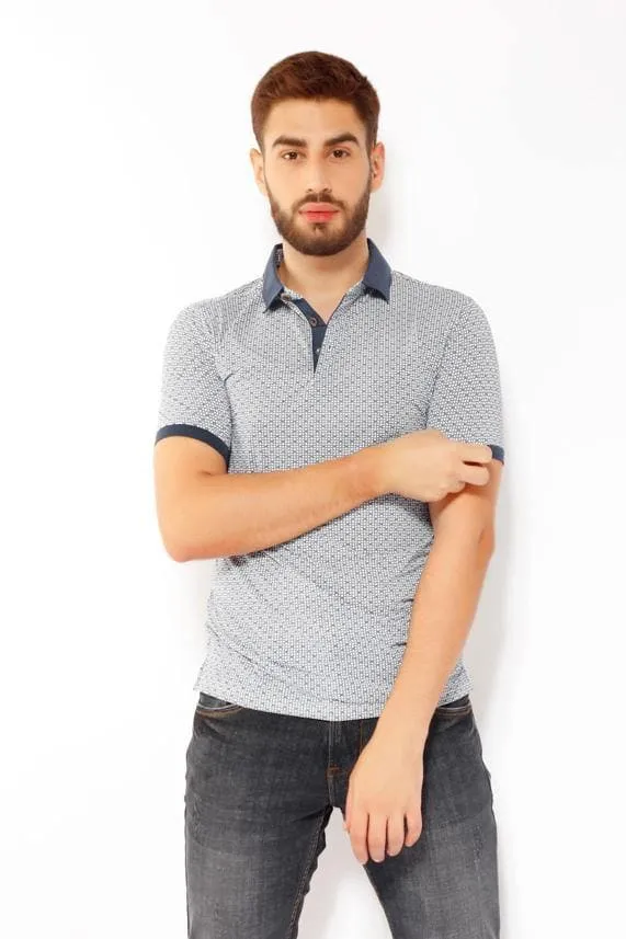 MEN'S NAVY LINING POLO TSHIRT