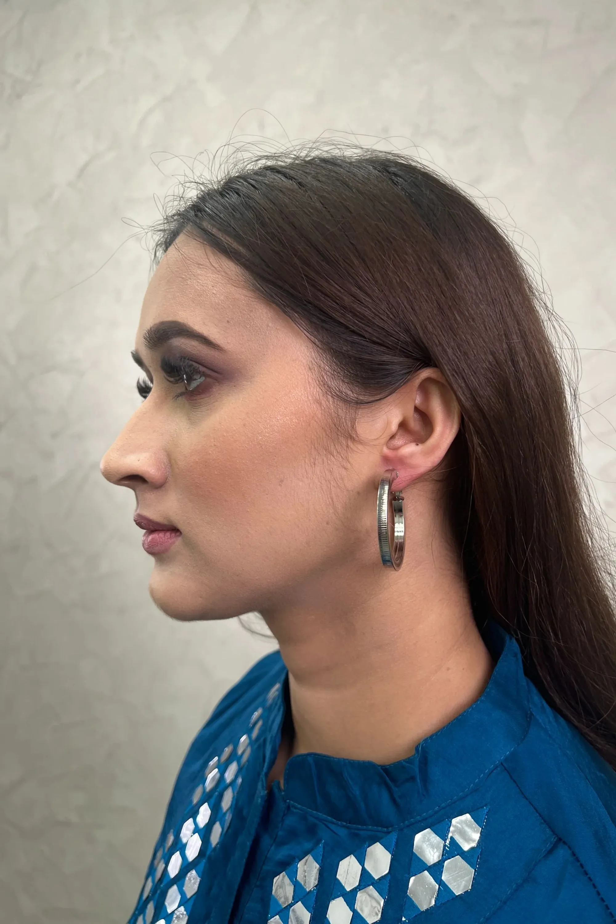 Moonlit Circle Hoop Earrings