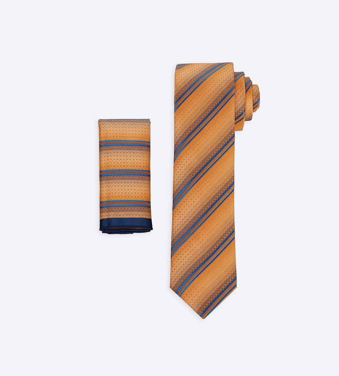 Orange-Blue Striped Tie