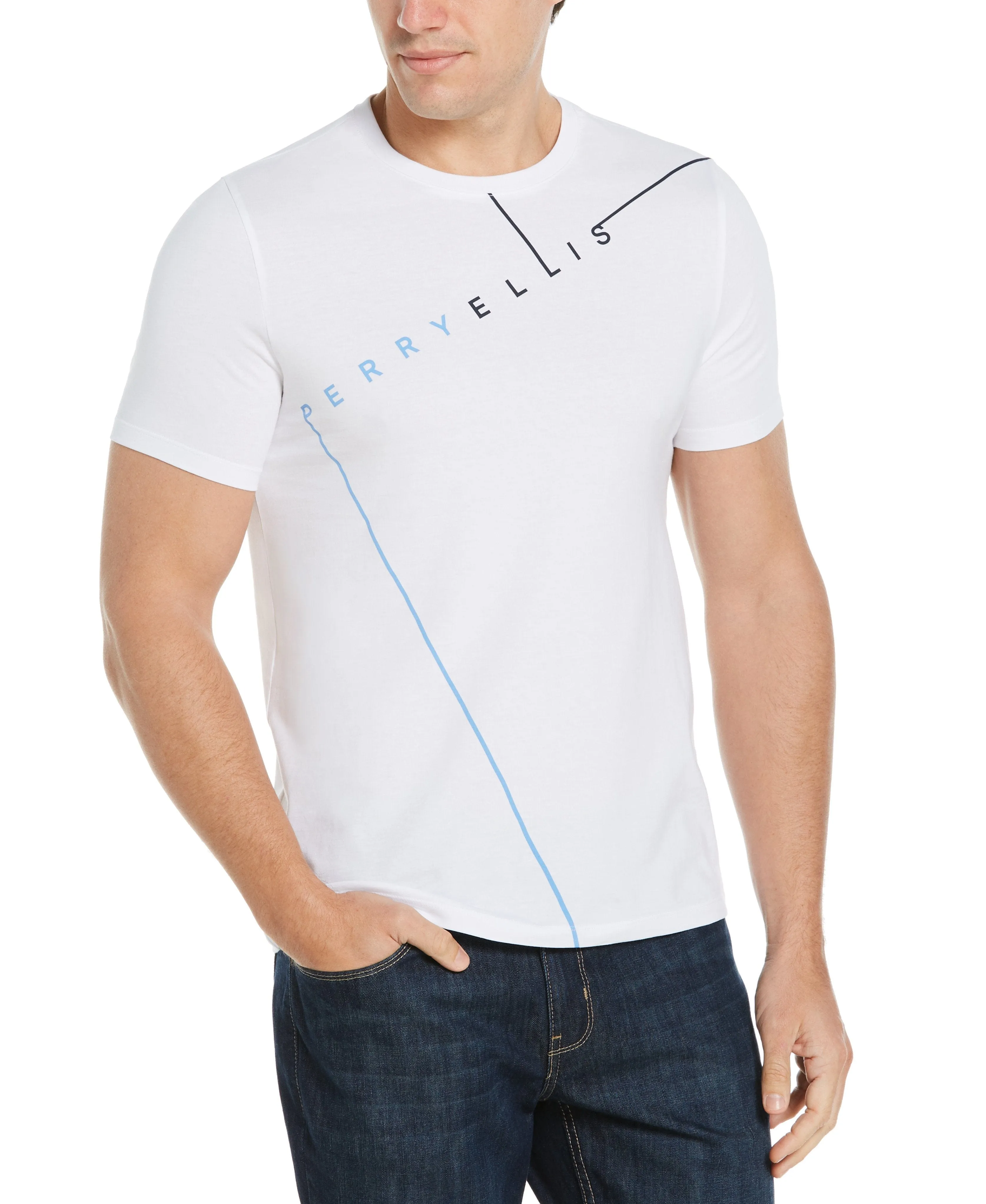 Perry Ellis Logo Crew Neck Tee