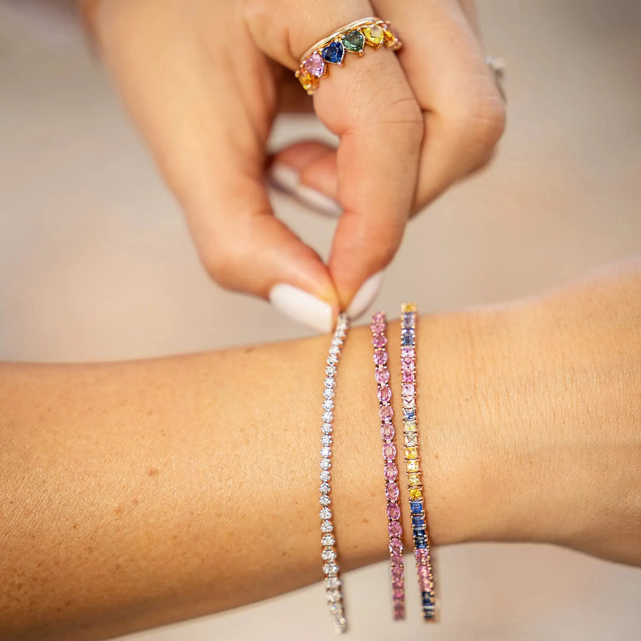 Pink Sapphire Bracelet