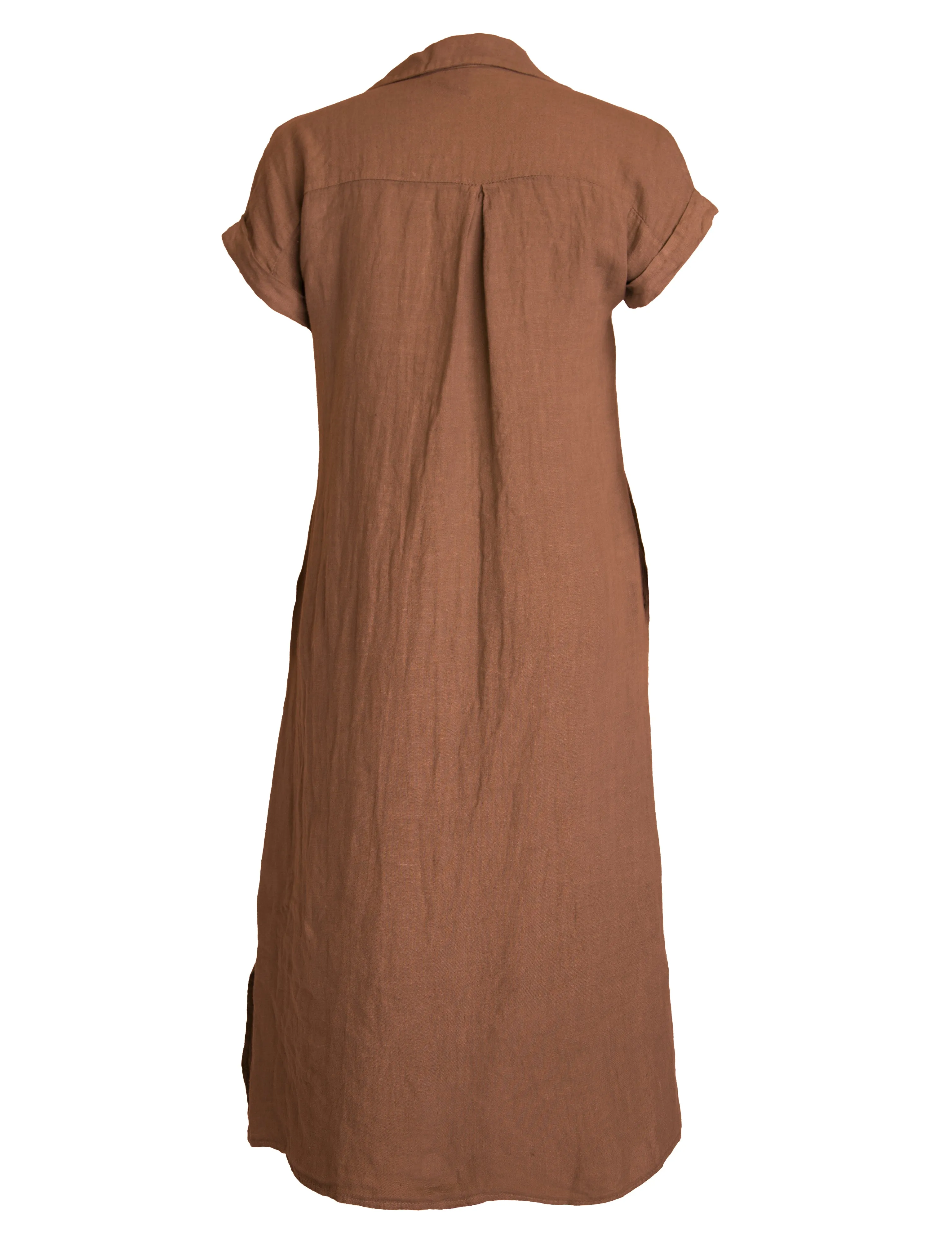 POLETTE Linen Dress - Mocca Mousse