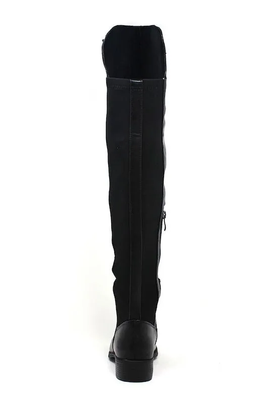 PU Leather Boot with Stretch