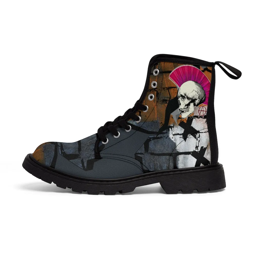 Punk grunge Men's Canvas Boots