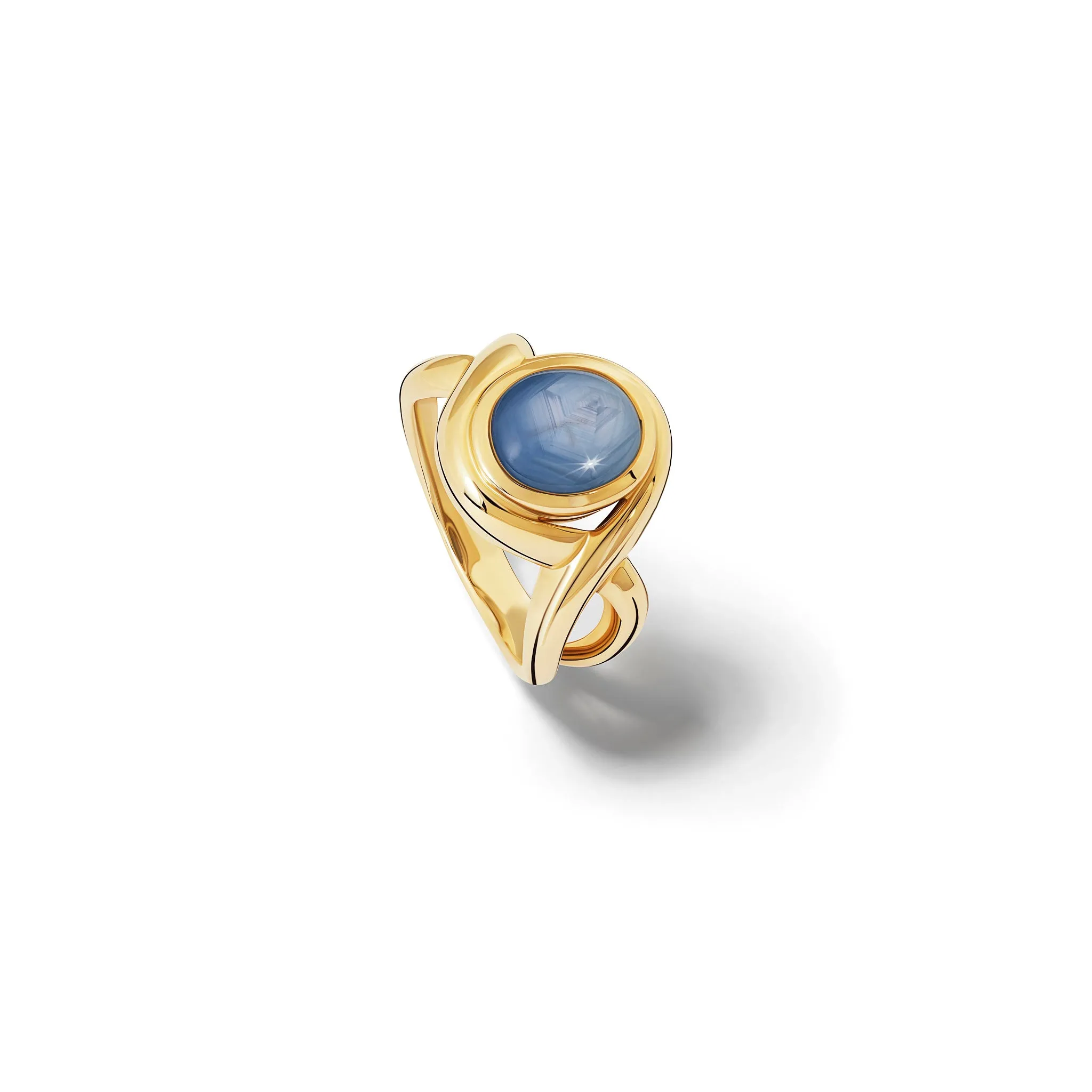 Severine Small Ring Yellow Gold - Cabochon Star Sapphire