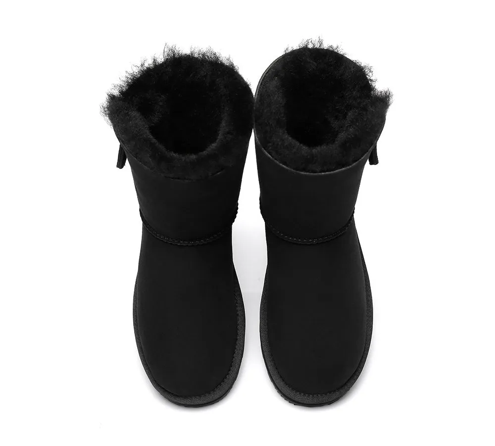 Sheepskin Zipper Short Women Boots Zipporah