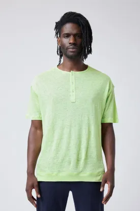 Short Sleeve Henley | Linen