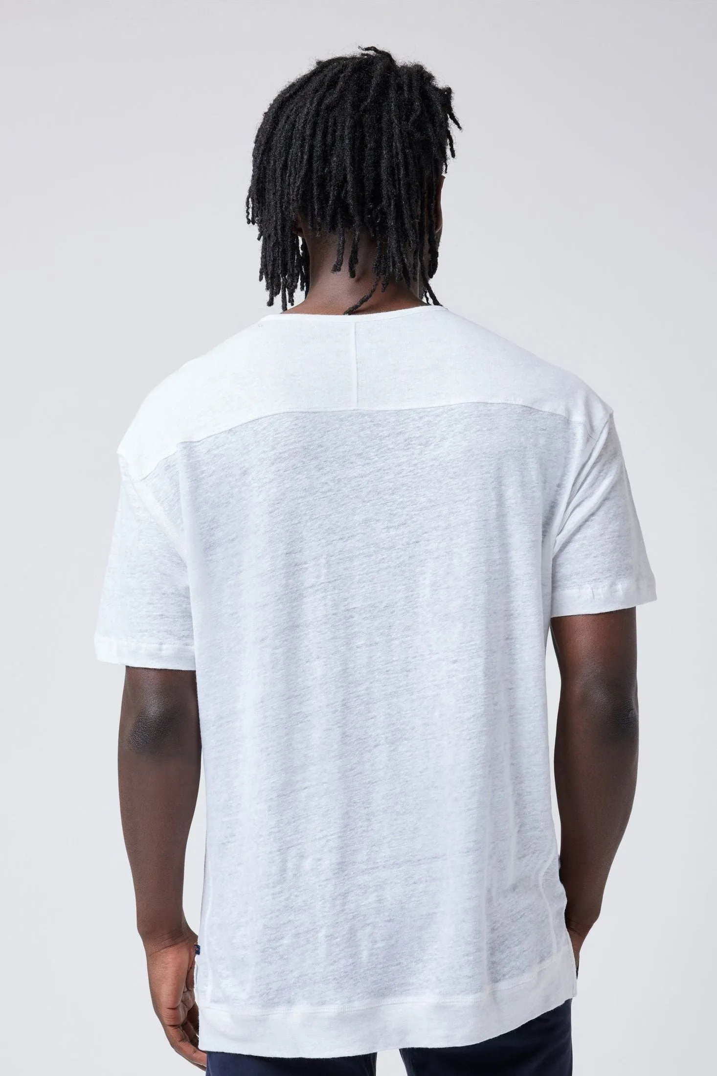 Short Sleeve Henley | Linen