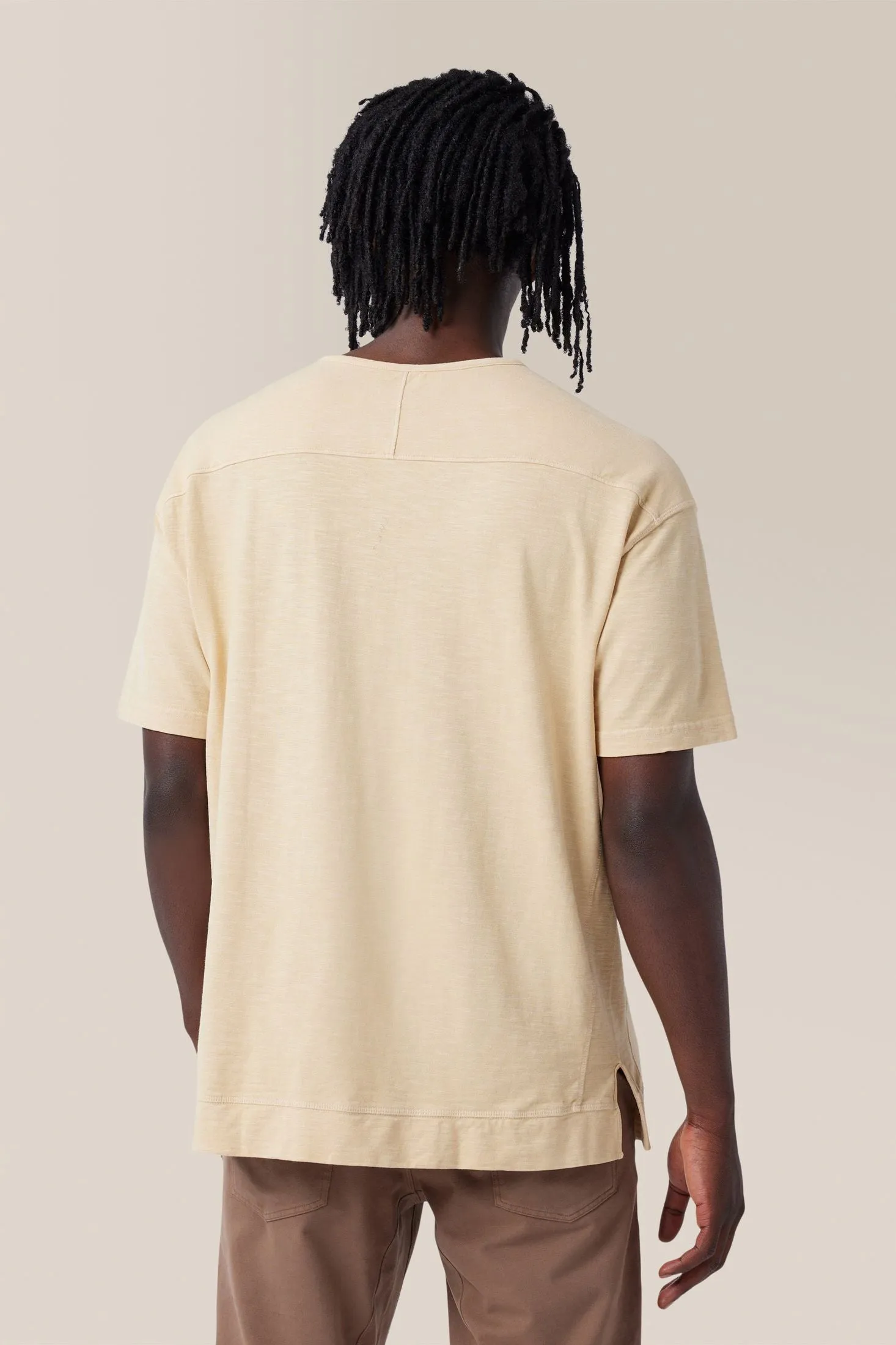 Short Sleeve Henley | Soft Slub Jersey