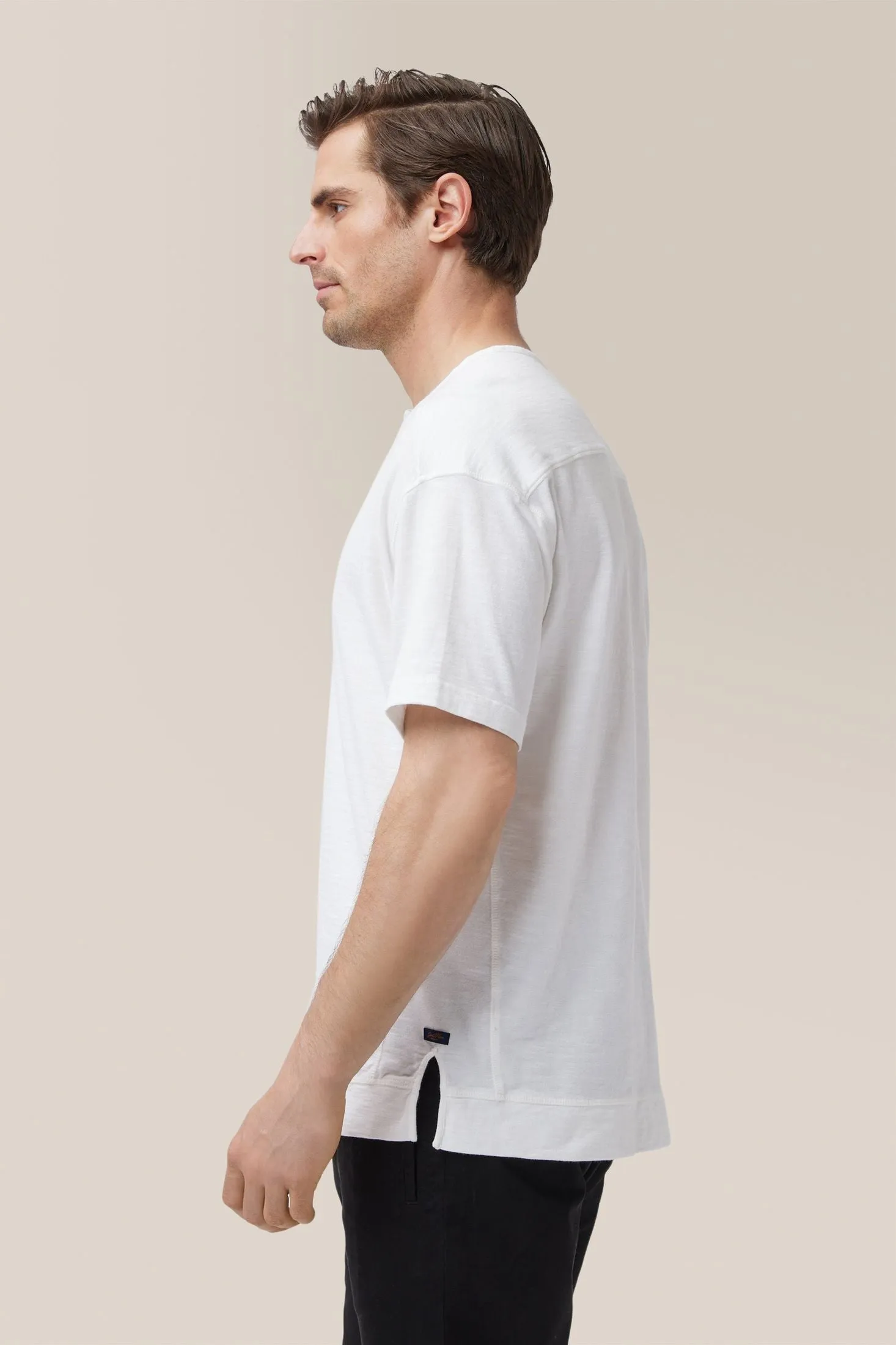 Short Sleeve Henley | Soft Slub Jersey