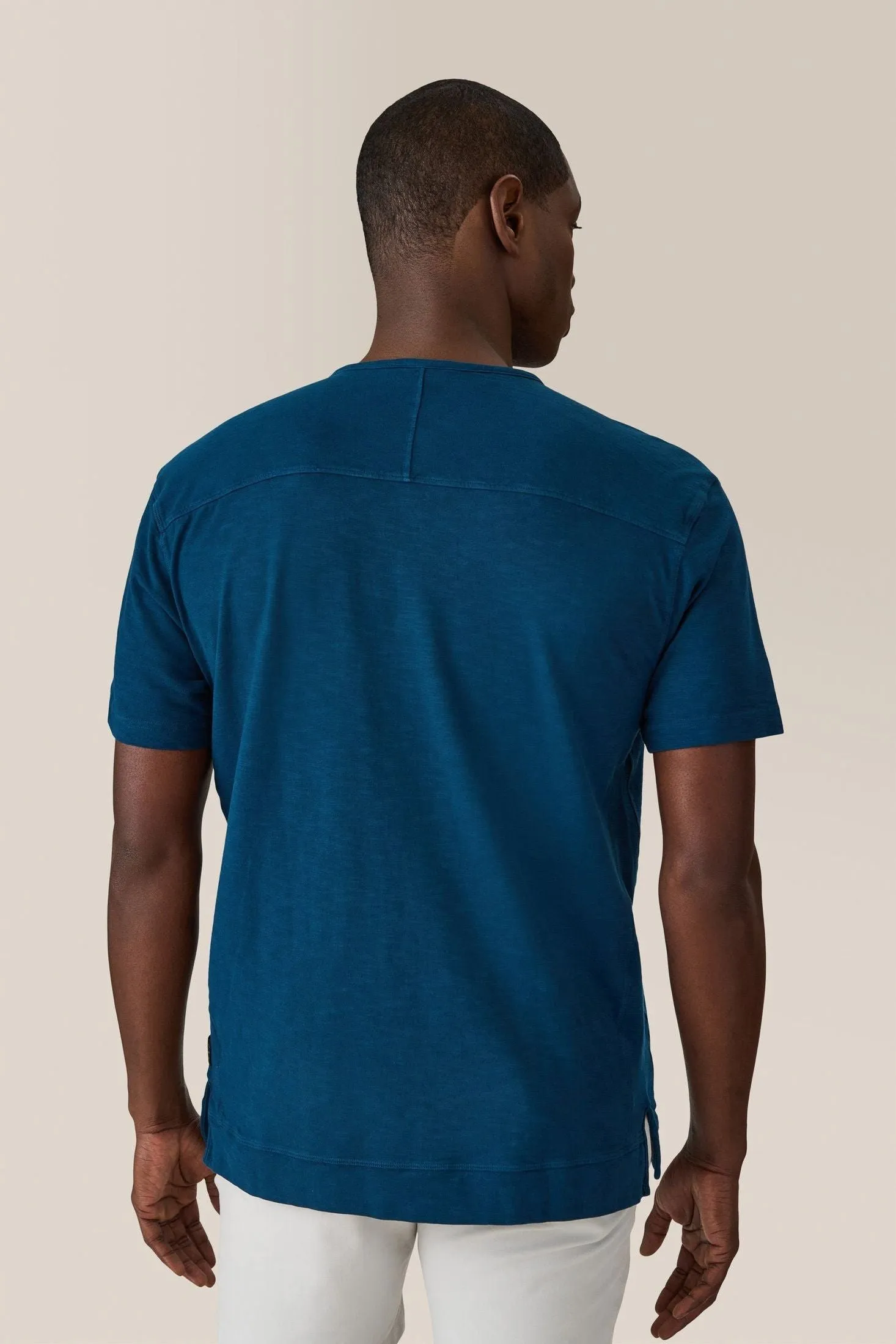 Short Sleeve Henley | Soft Slub Jersey