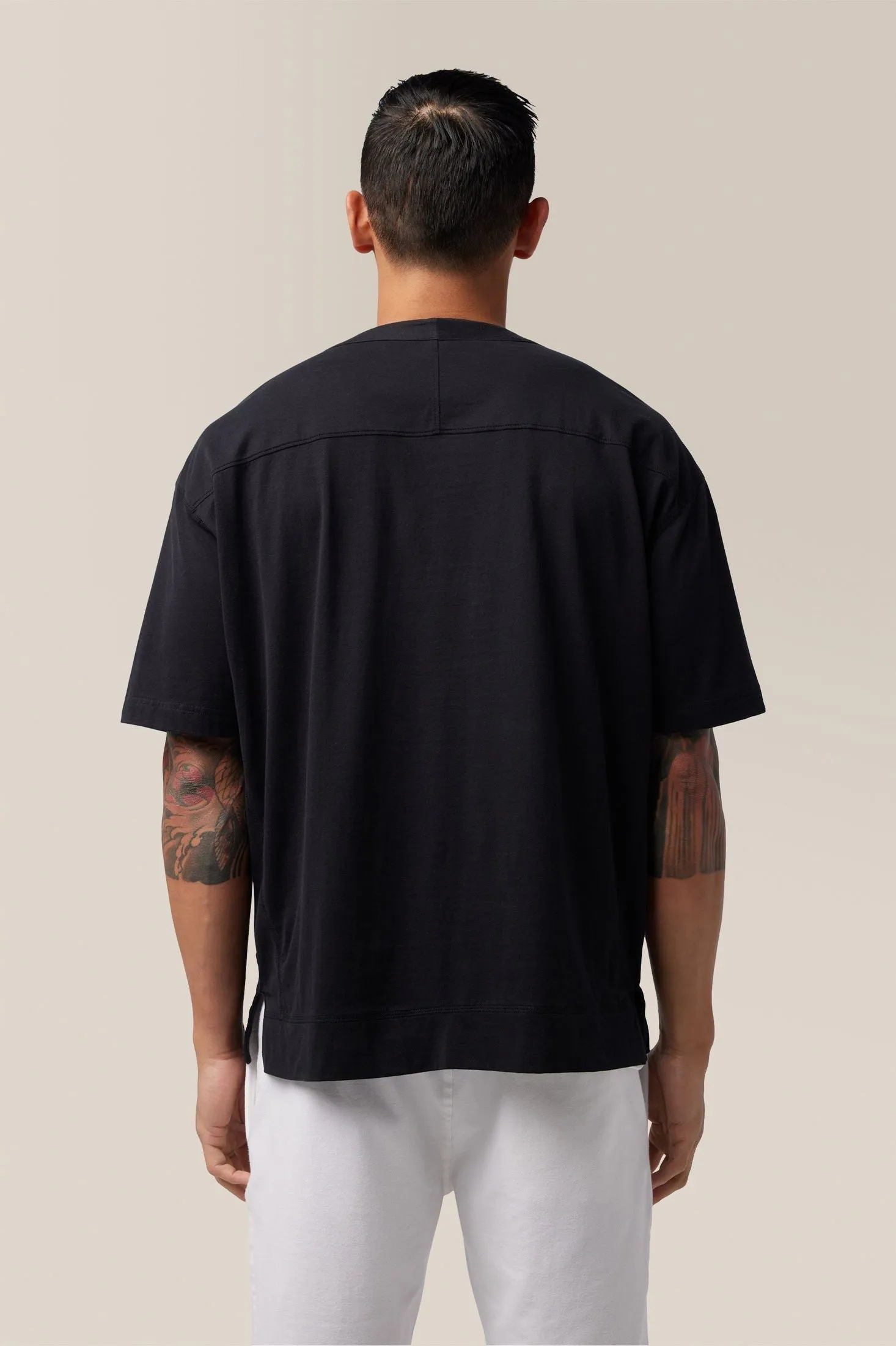 Short Sleeve Henley | Soft Slub Jersey