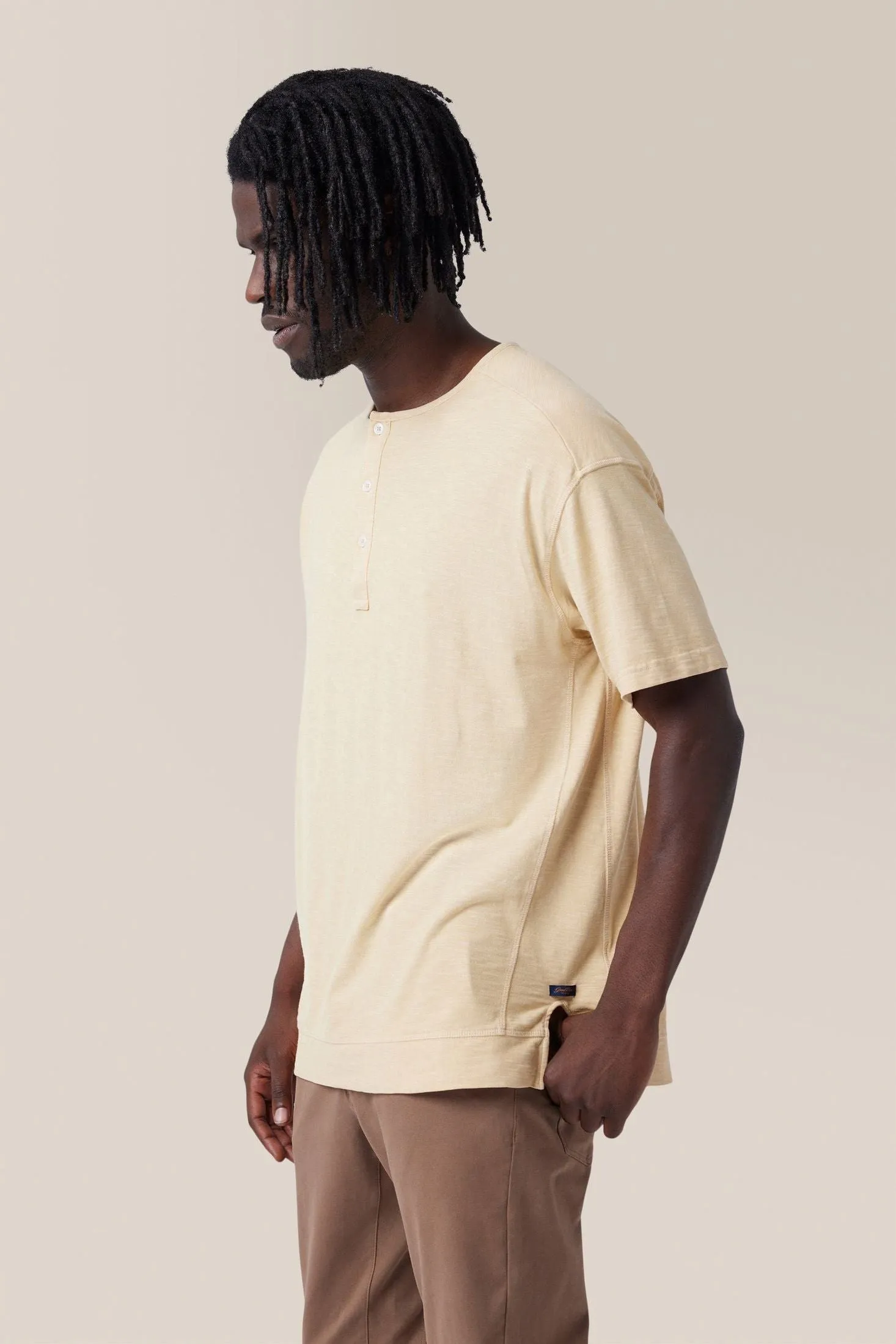 Short Sleeve Henley | Soft Slub Jersey