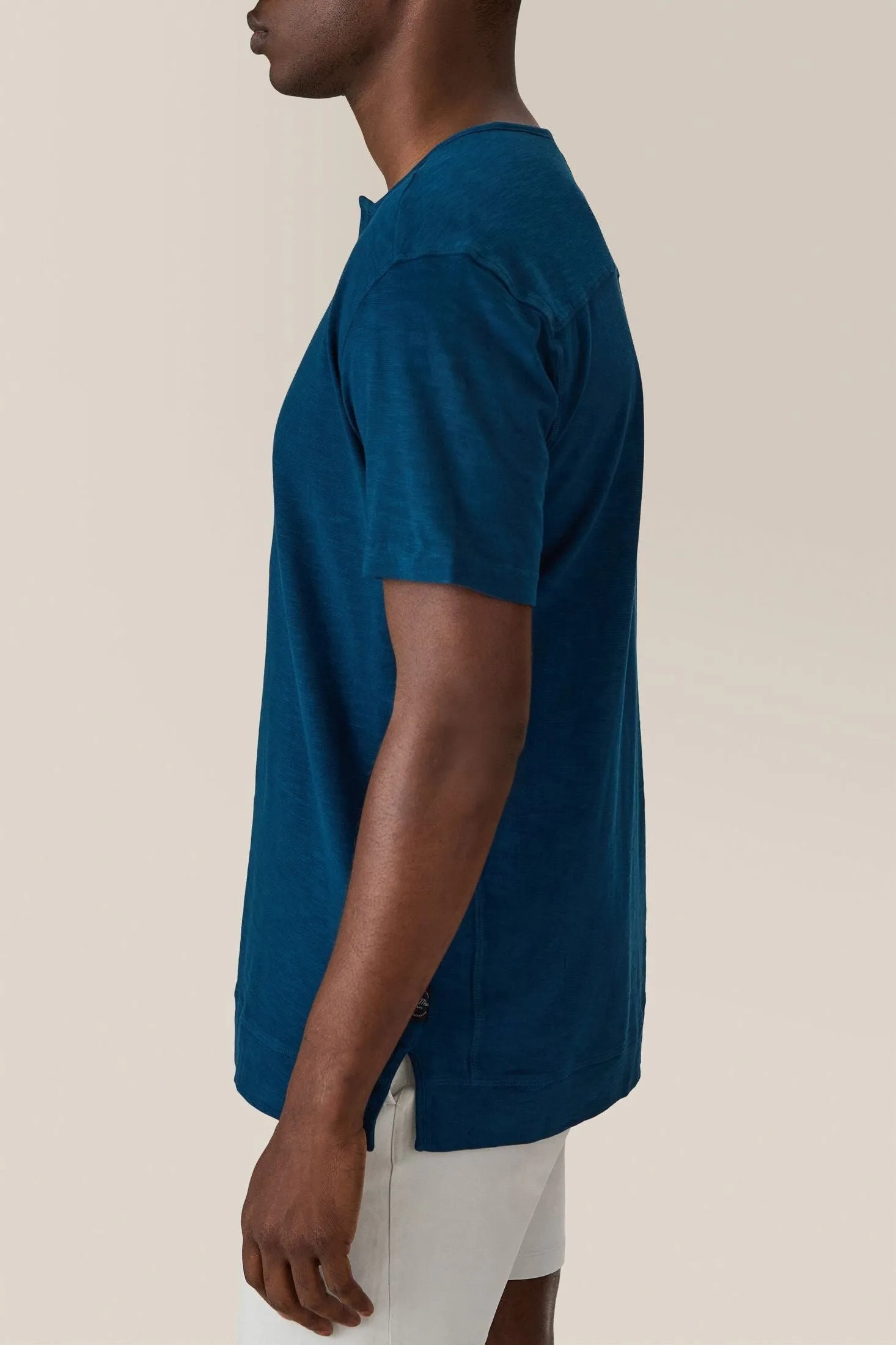 Short Sleeve Henley | Soft Slub Jersey