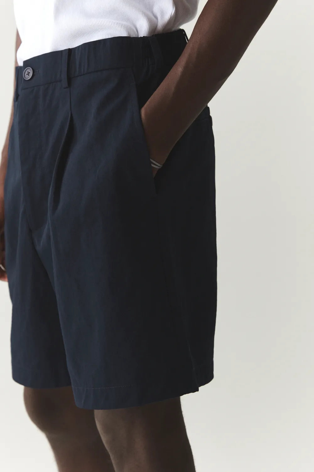 SHORTS PLEATED SS'24 NAVY