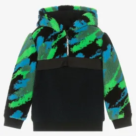 Stella McCartney Kids Boys Spray Active Hoodie Logo Half Zip